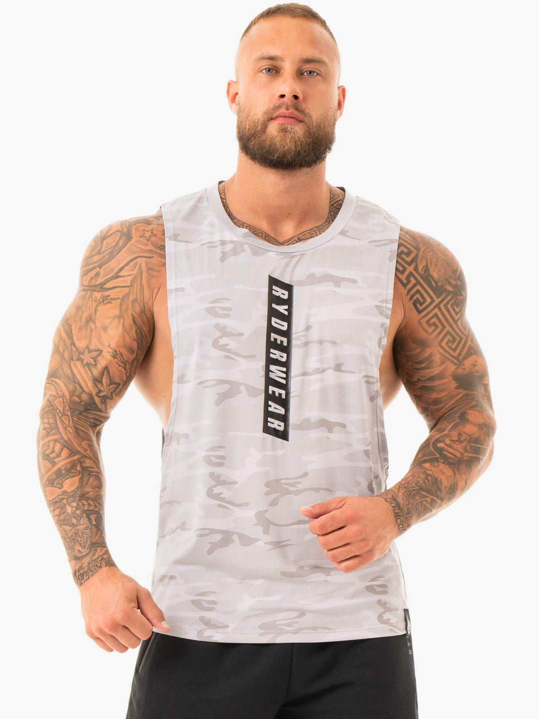 Combat Baller Tank - Grey Camo Clothing Ryderwear 