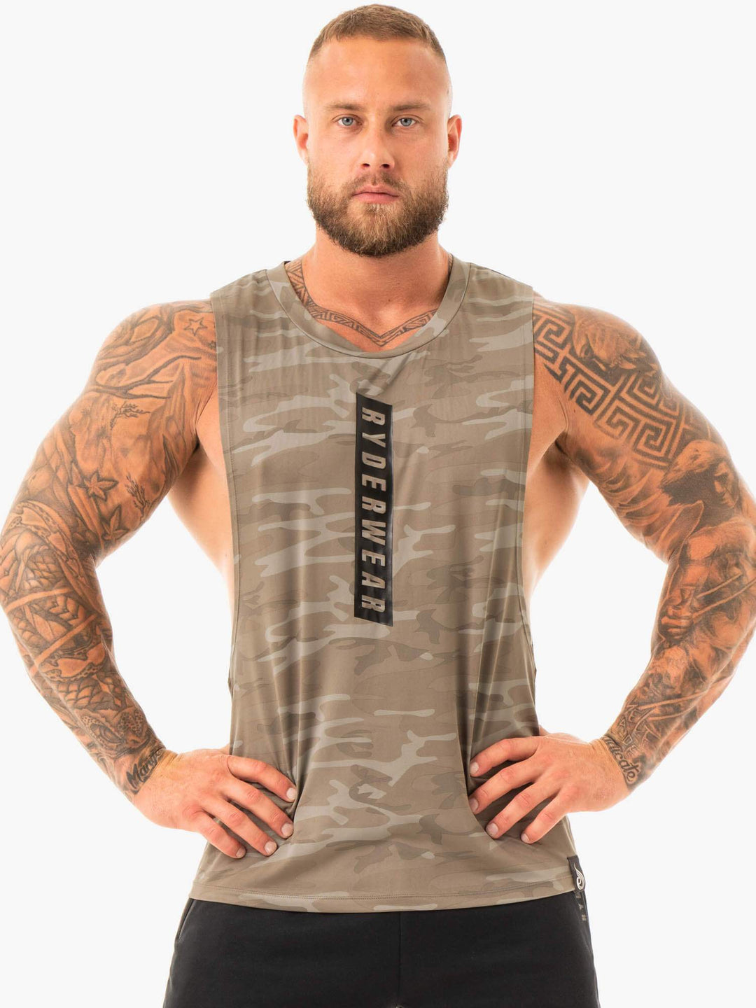 Combat Baller Tank - Khaki Camo Clothing Ryderwear 