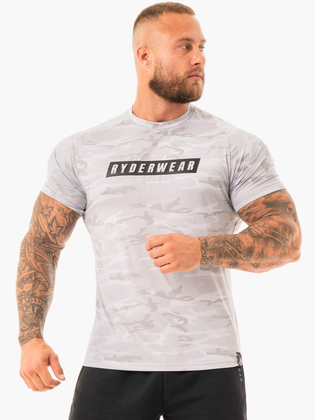 Combat T-Shirt - Grey Camo Clothing Ryderwear 