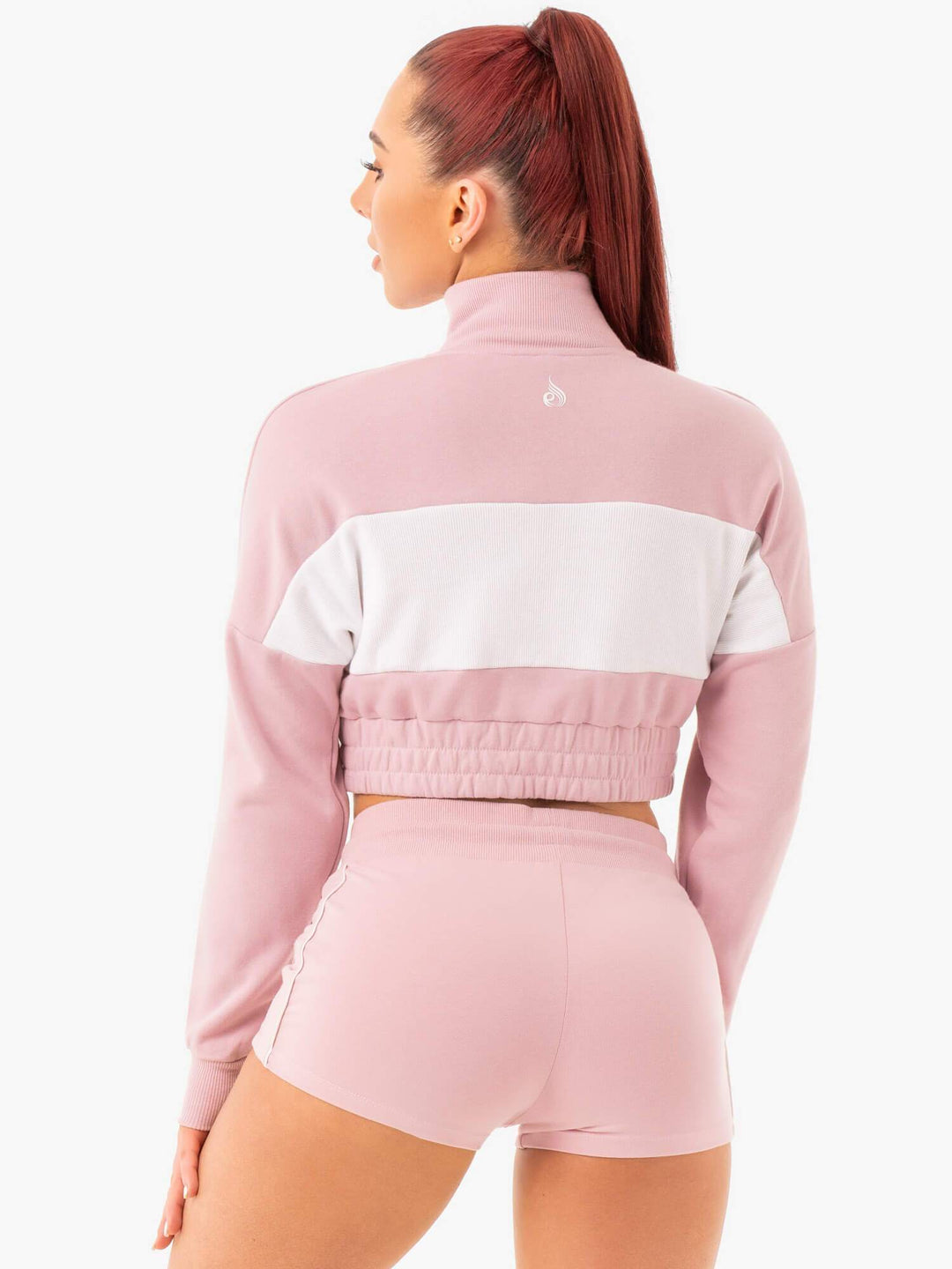 Cropped Track Jumper - Pink Clothing Ryderwear 