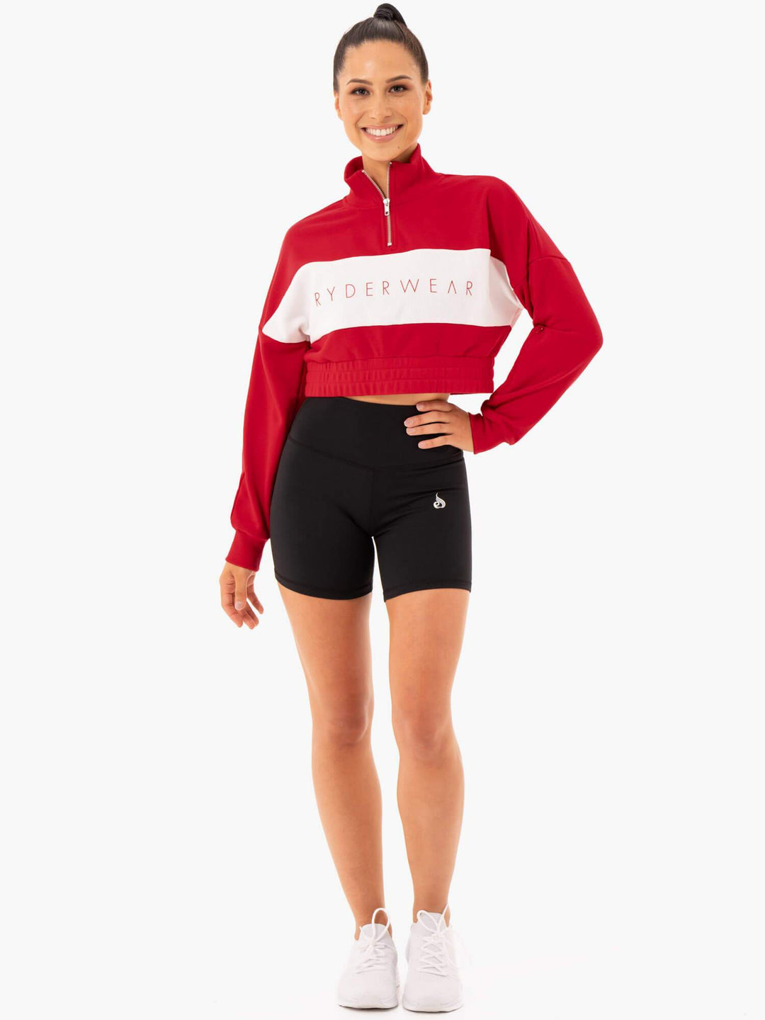 Cropped Track Jumper - Red Clothing Ryderwear 