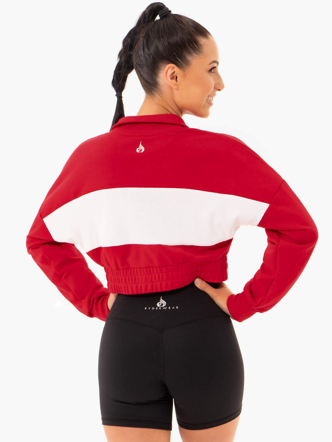 Cropped Track Jumper - Red Clothing Ryderwear 