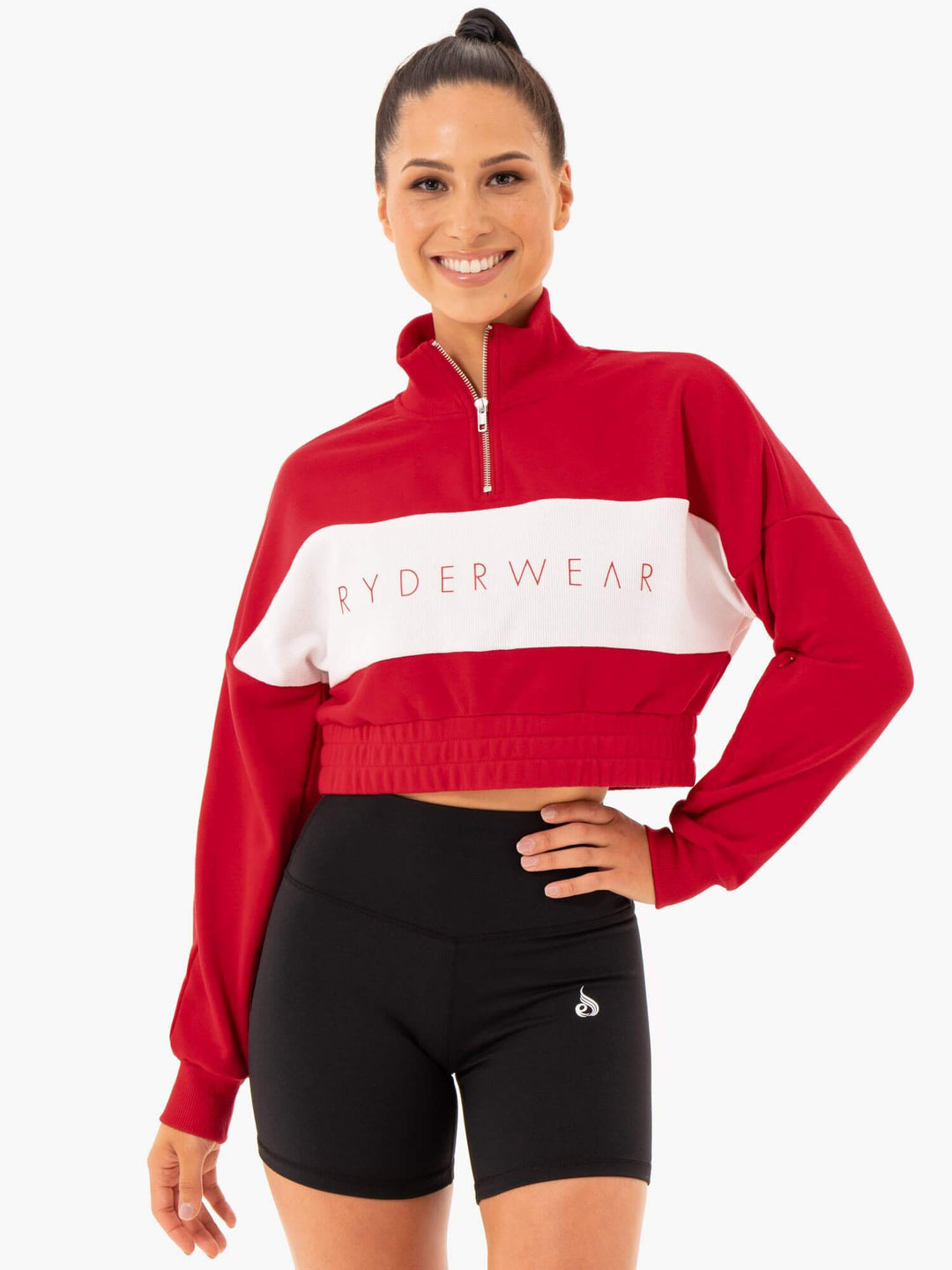 Cropped Track Jumper - Red Clothing Ryderwear 