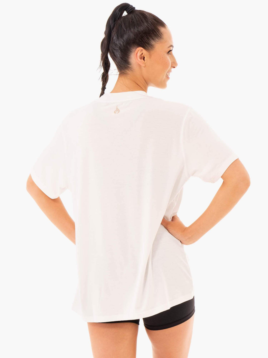 Define Long Line T-Shirt - White Clothing Ryderwear 