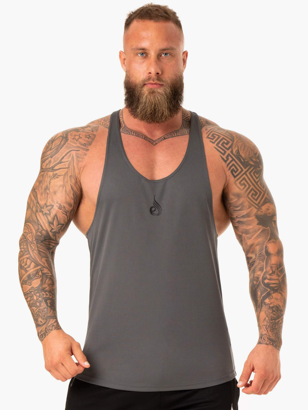 Define Mesh T-Back - Charcoal Clothing Ryderwear 