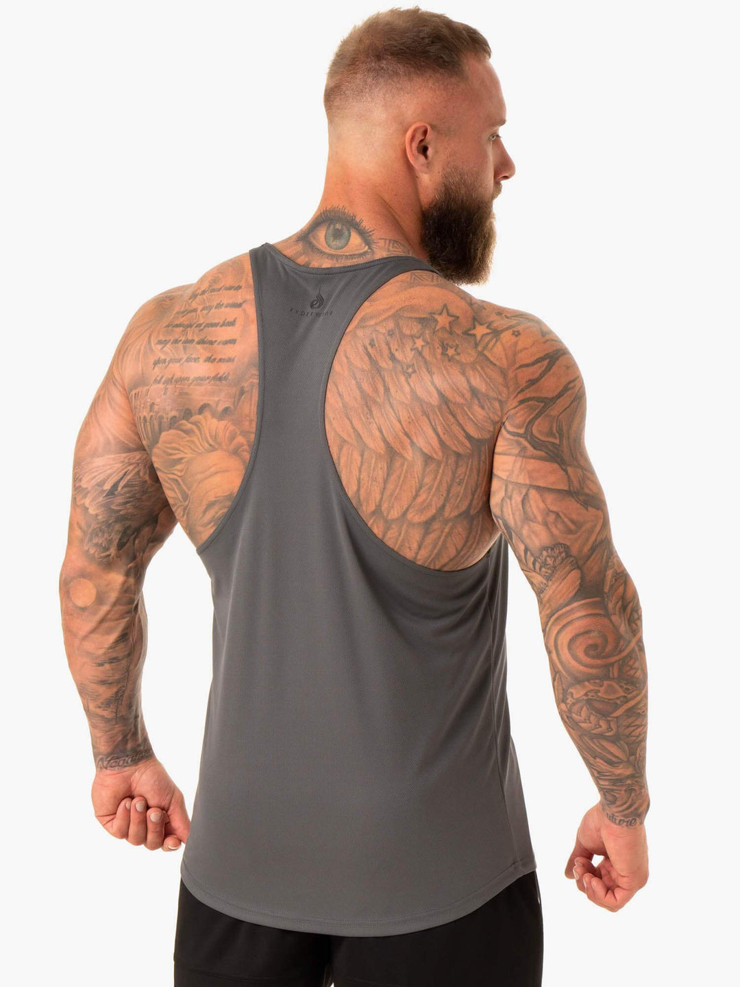 Define Mesh T-Back - Charcoal Clothing Ryderwear 