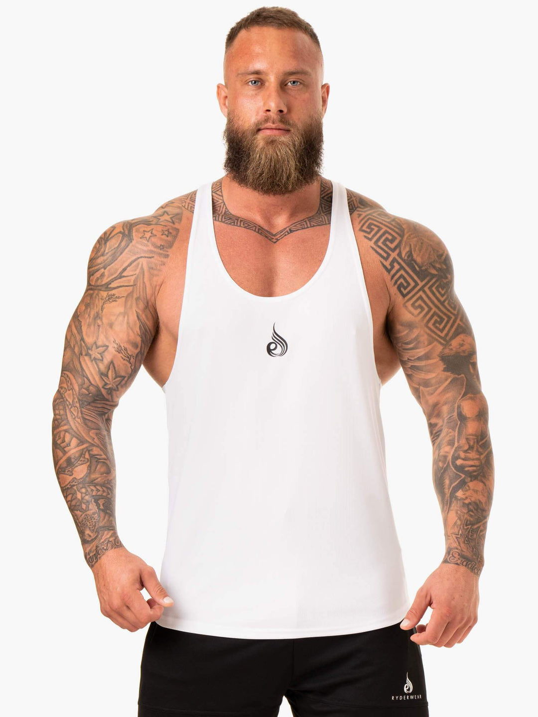 Define Mesh T-Back - White Clothing Ryderwear 