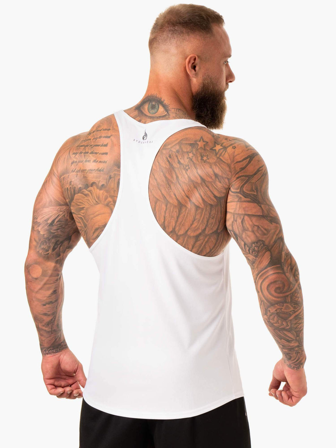 Define Mesh T-Back - White Clothing Ryderwear 