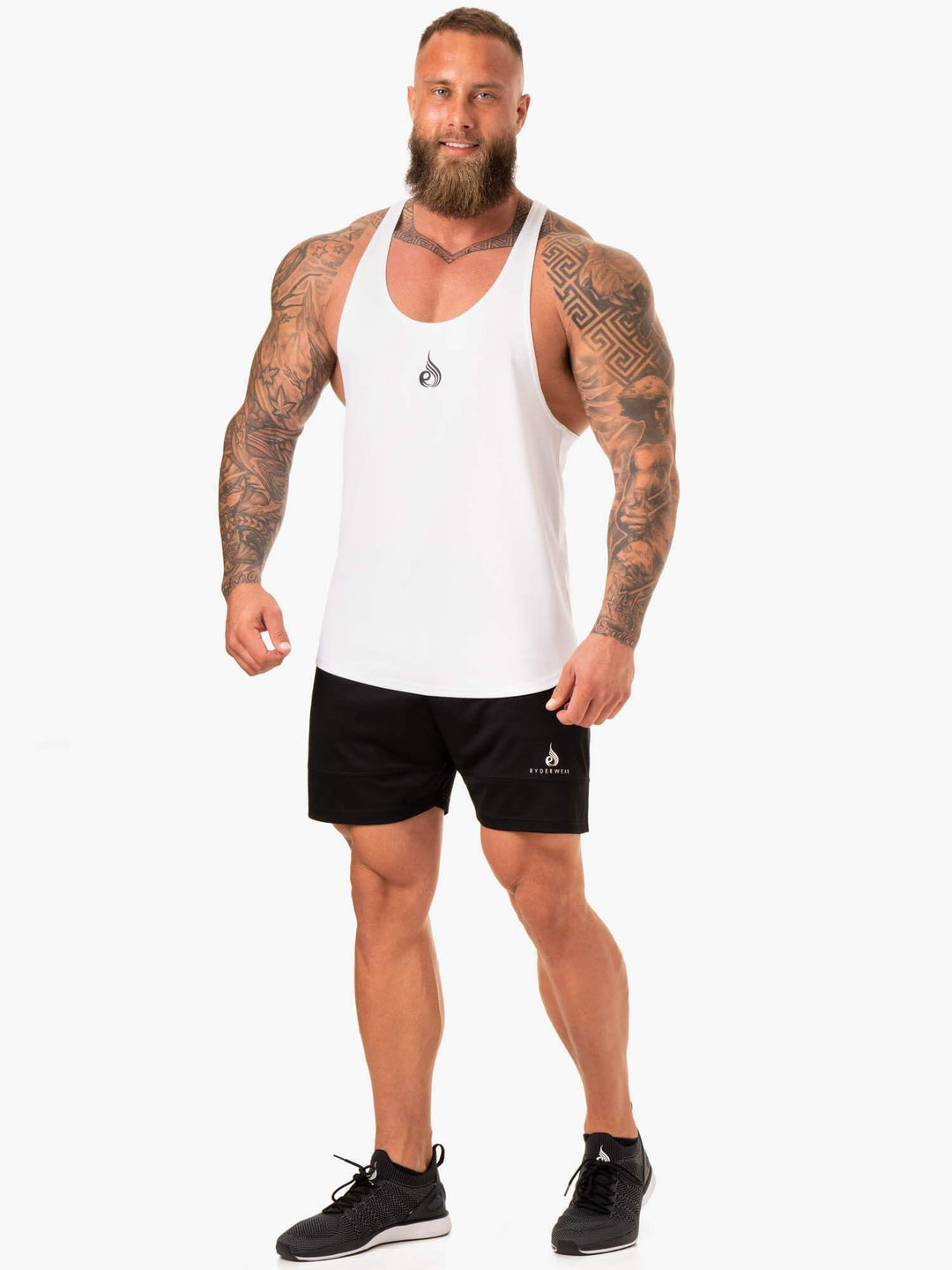 Define Mesh T-Back - White Clothing Ryderwear 