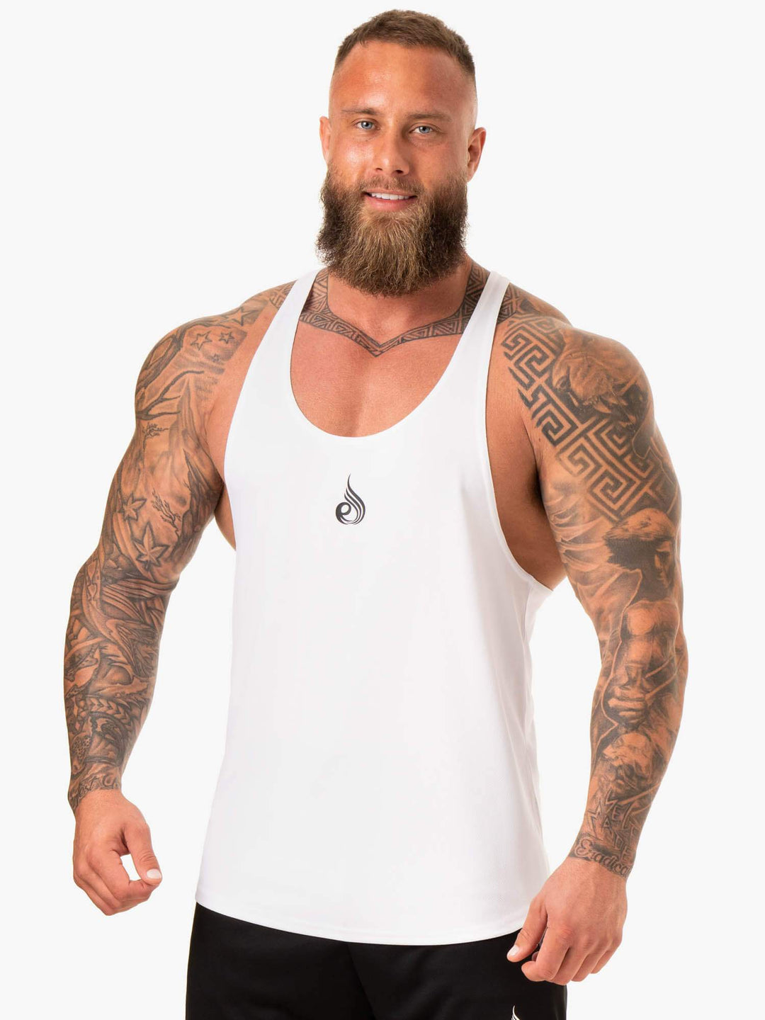 Define Mesh T-Back - White Clothing Ryderwear 