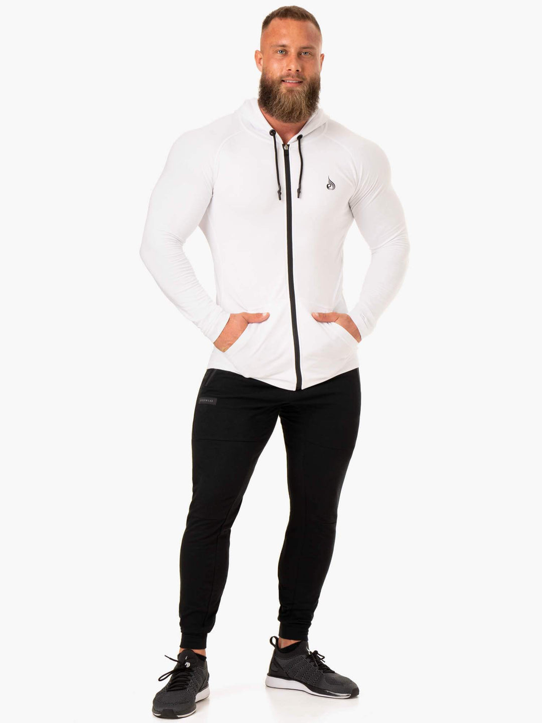 Endurance Zip Up Jacket - White Clothing Ryderwear 