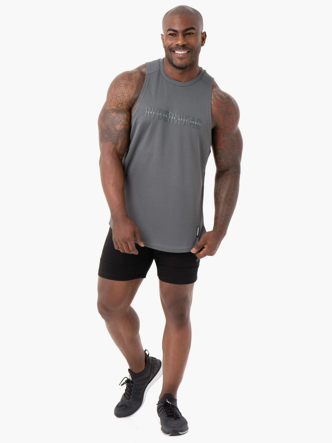 Energy Mesh Baller Tank - Charcoal Clothing Ryderwear 