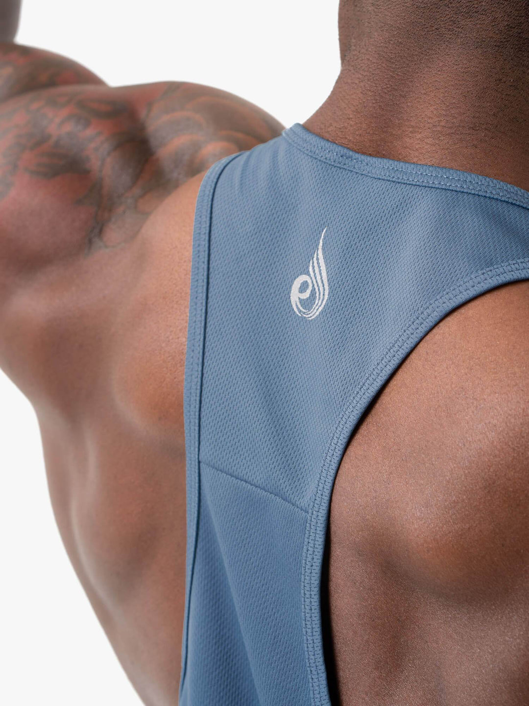 Energy Mesh T-Back - Steel Blue Clothing Ryderwear 