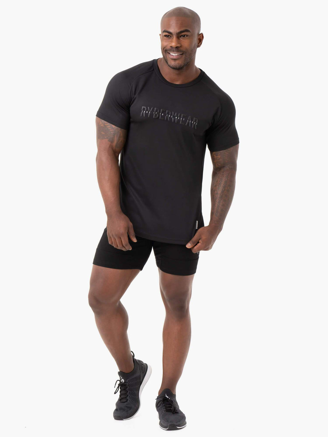 Energy Mesh T-Shirt - Black Clothing Ryderwear 