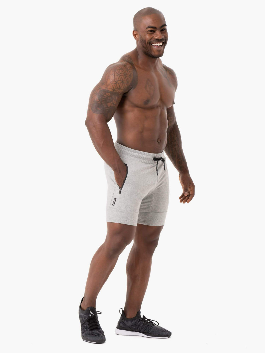 Energy Track Shorts - Grey Marl Clothing Ryderwear 