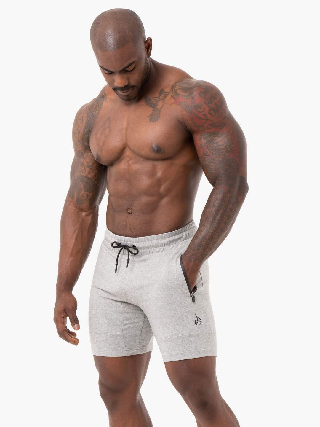 Energy Track Shorts - Grey Marl Clothing Ryderwear 