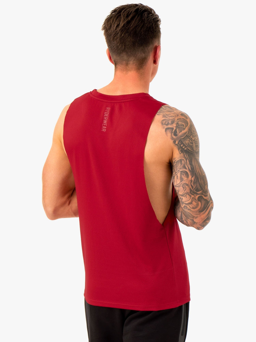 Enhance Baller Tank - Burgundy Clothing Ryderwear 