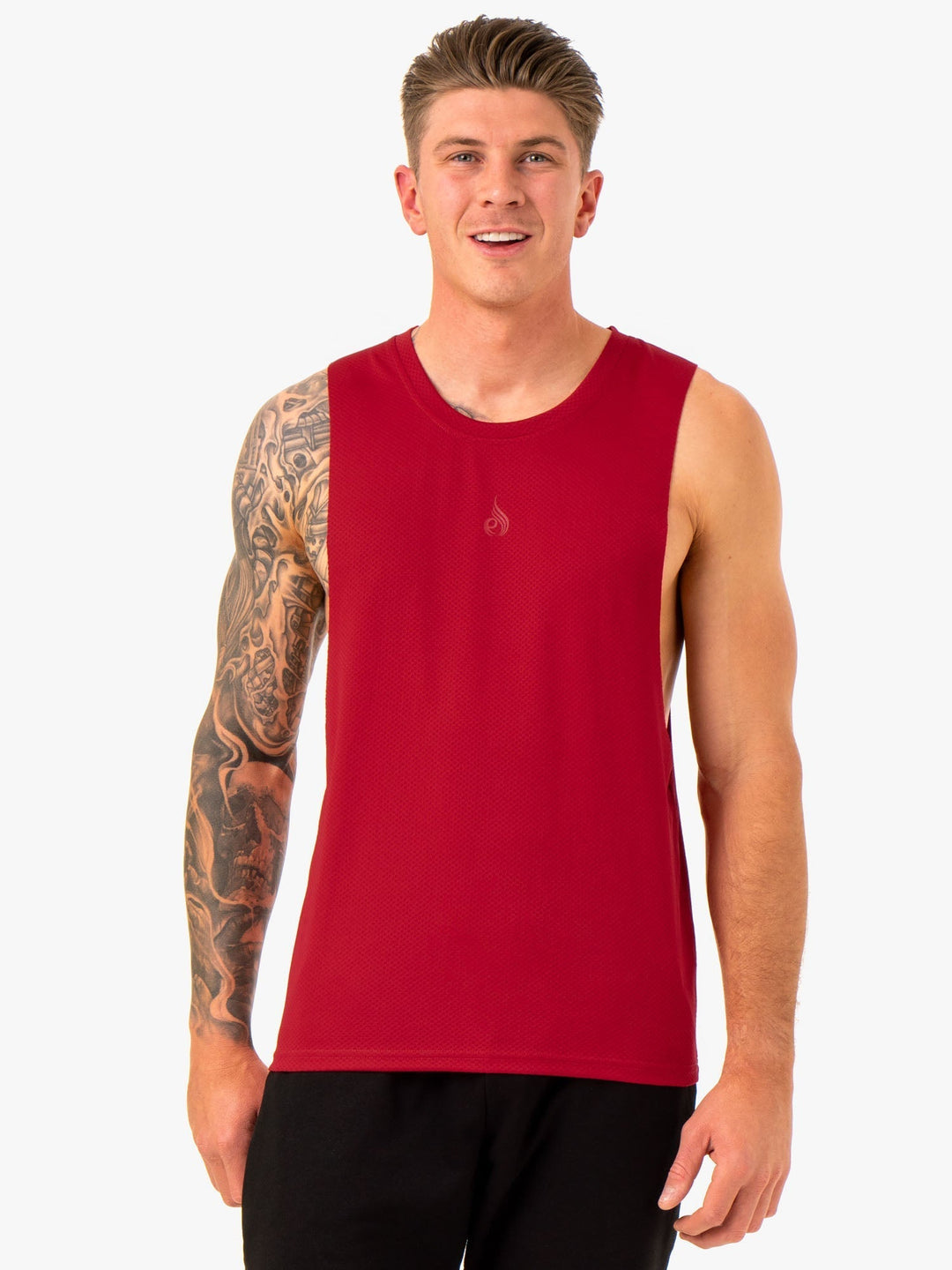 Enhance Baller Tank - Burgundy Clothing Ryderwear 