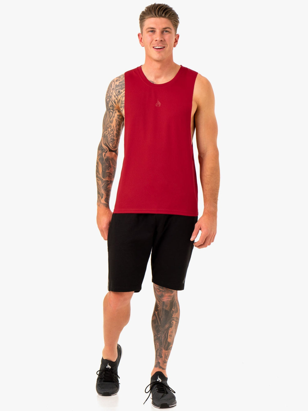 Enhance Baller Tank - Burgundy Clothing Ryderwear 