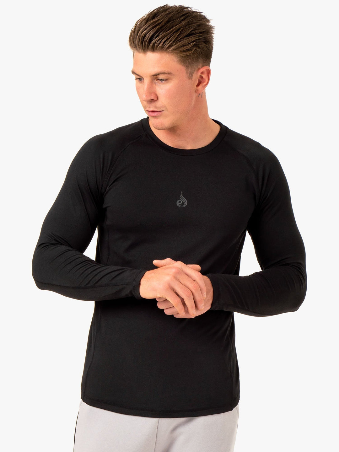 Enhance Long Sleeve Training Top - Black Clothing Ryderwear 