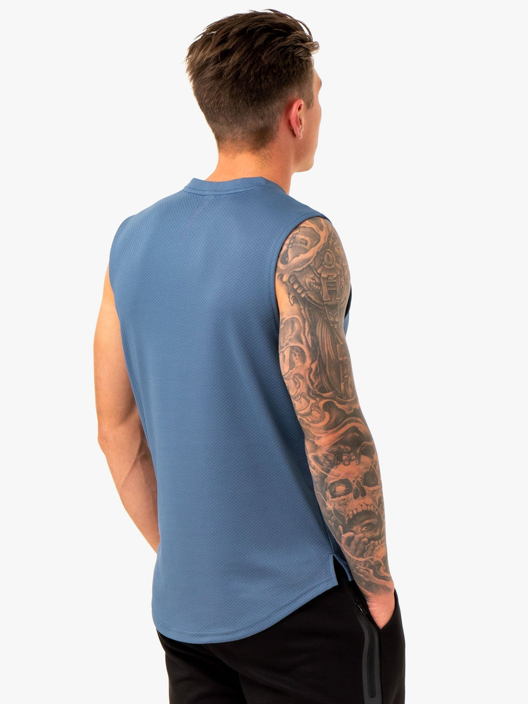 Enhance Muscle Tank - Blue Clothing Ryderwear 