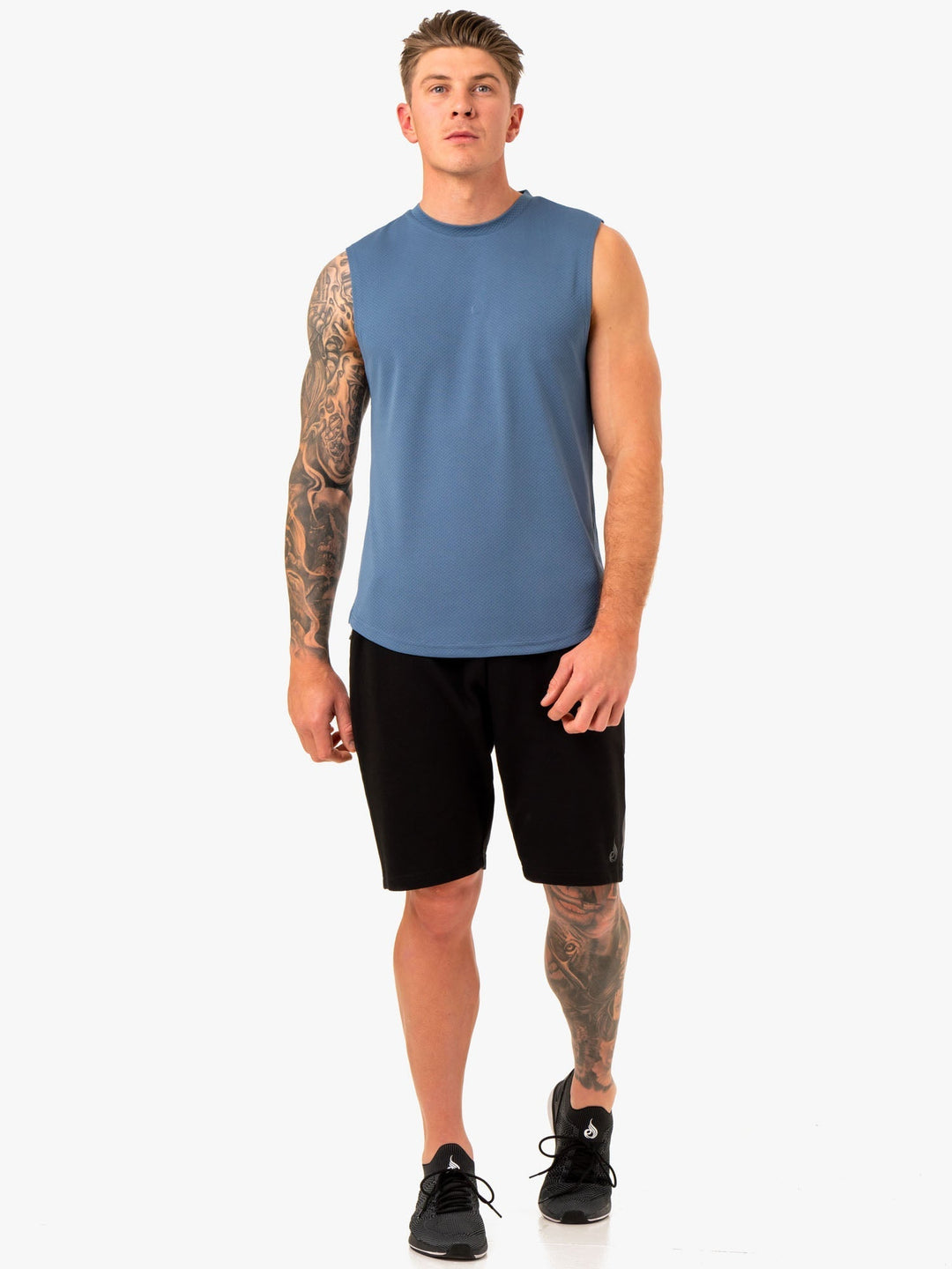 Enhance Muscle Tank - Blue Clothing Ryderwear 