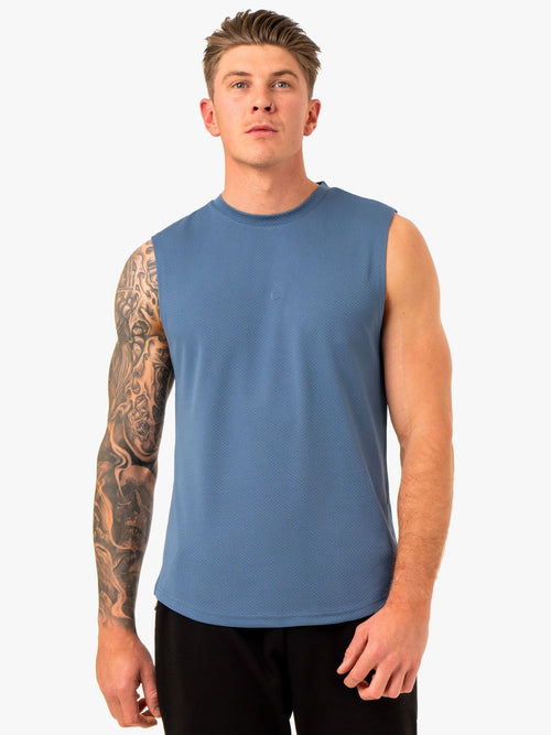 Enhance Muscle Tank Blue