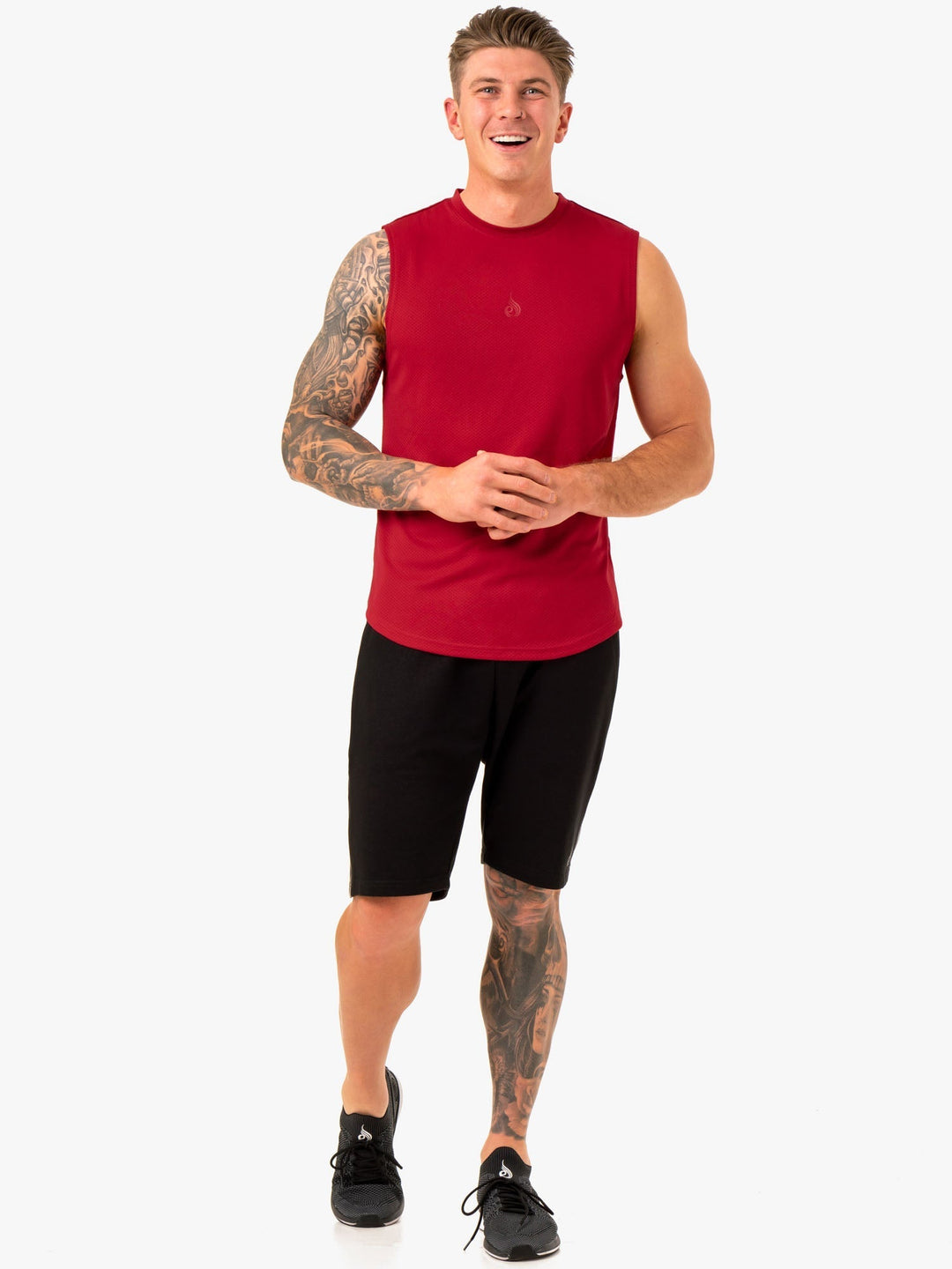 Enhance Muscle Tank - Burgundy Clothing Ryderwear 