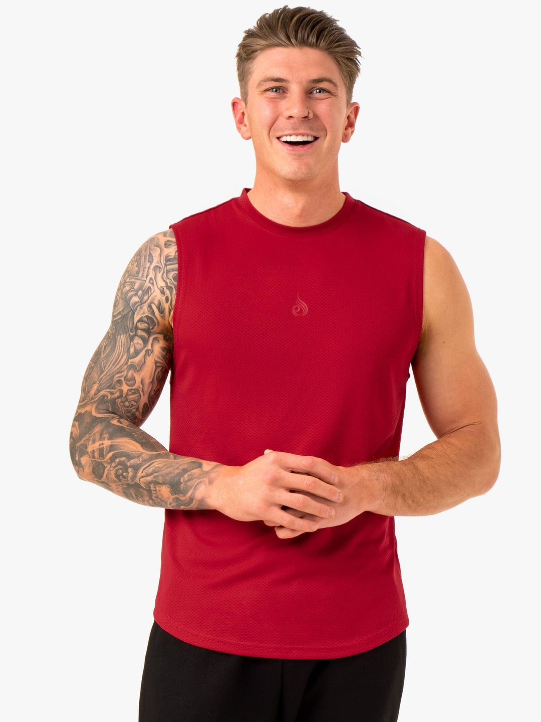 Enhance Muscle Tank - Burgundy Clothing Ryderwear 