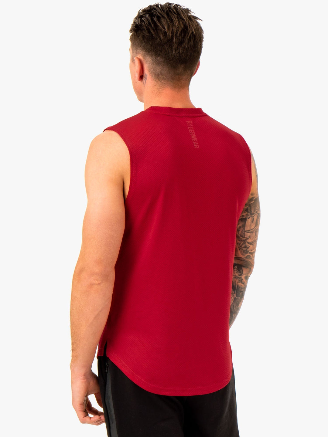 Enhance Muscle Tank - Burgundy Clothing Ryderwear 