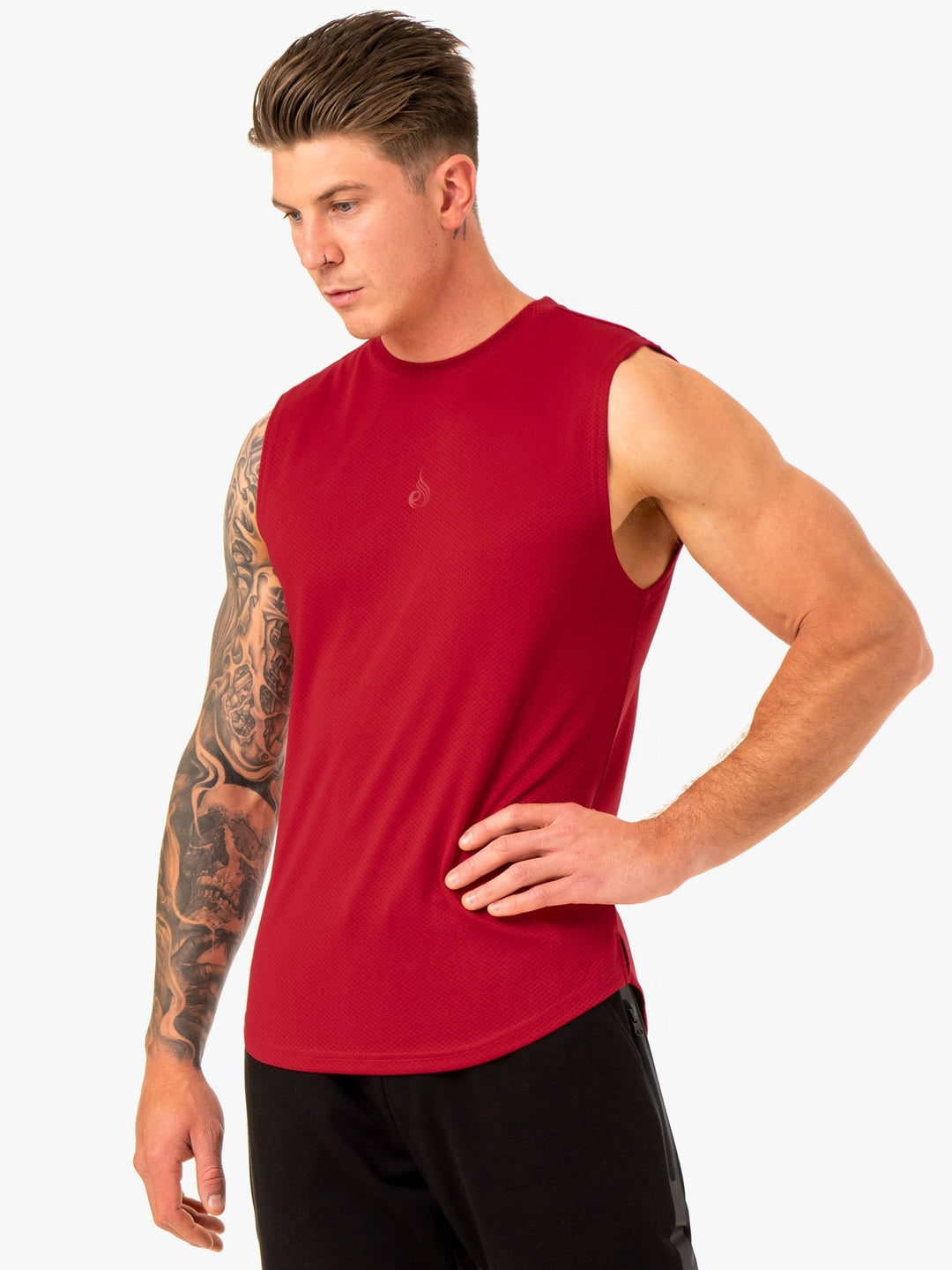 Enhance Muscle Tank - Burgundy Clothing Ryderwear 