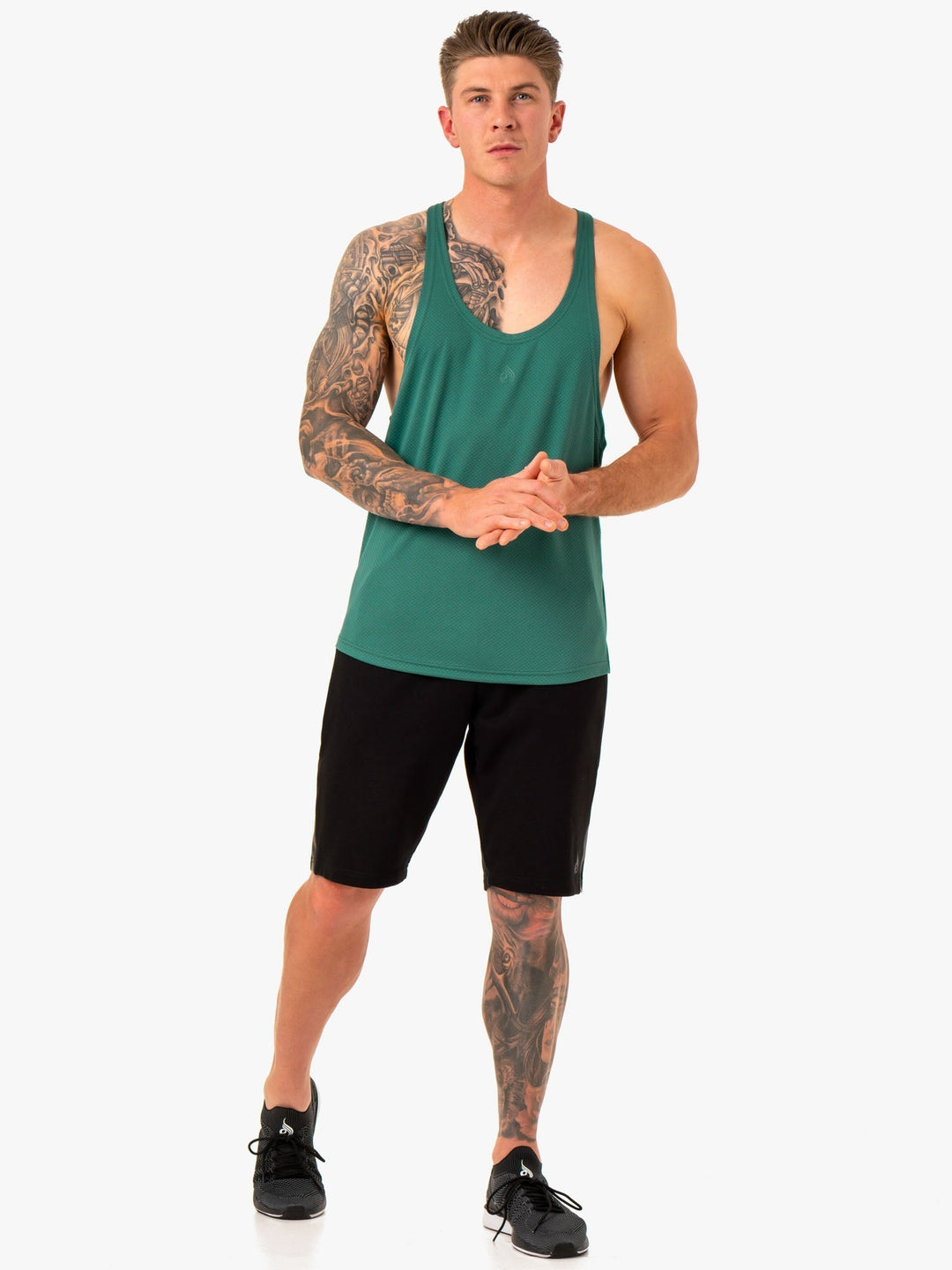 Enhance Stringer T-Back - Green Clothing Ryderwear 