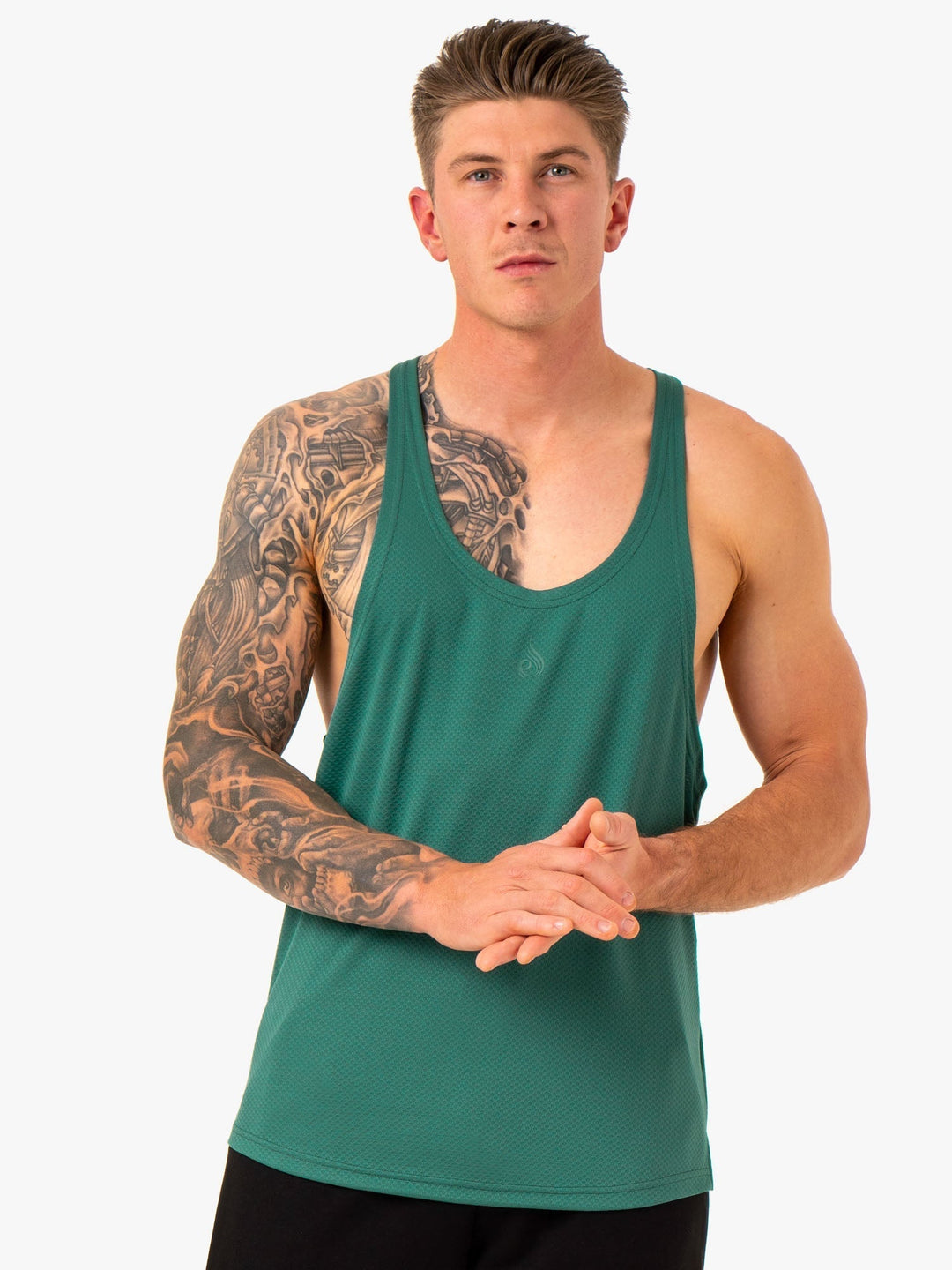 Enhance Stringer T-Back - Green Clothing Ryderwear 