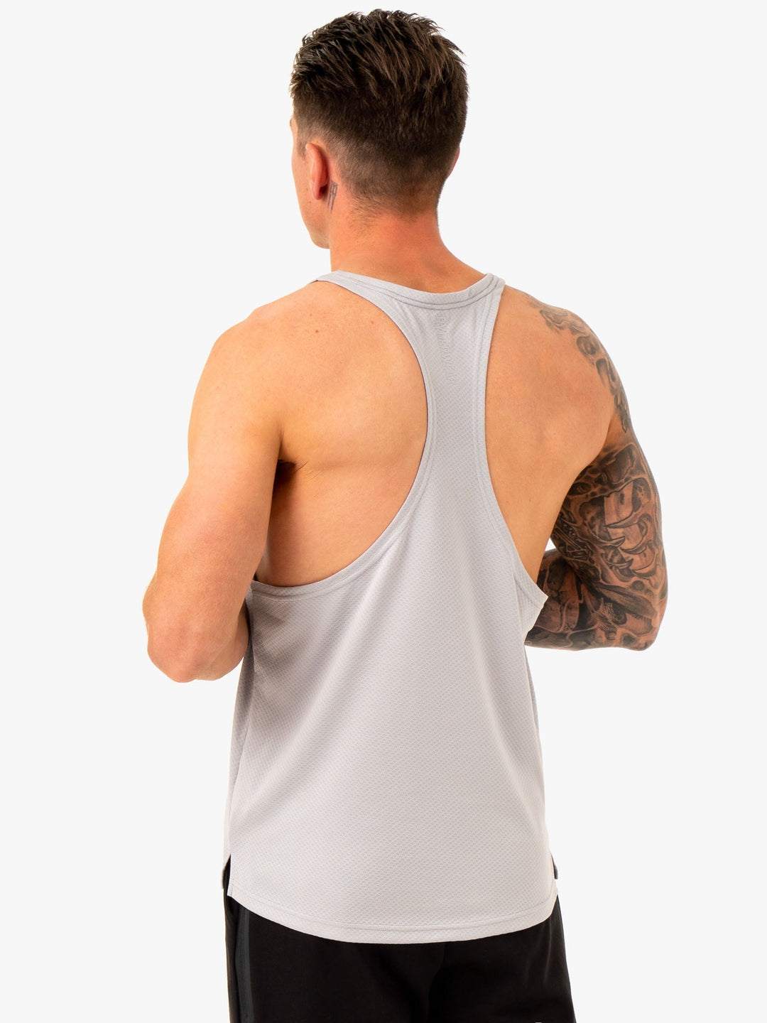 Enhance Stringer T-Back - Snow Grey Clothing Ryderwear 