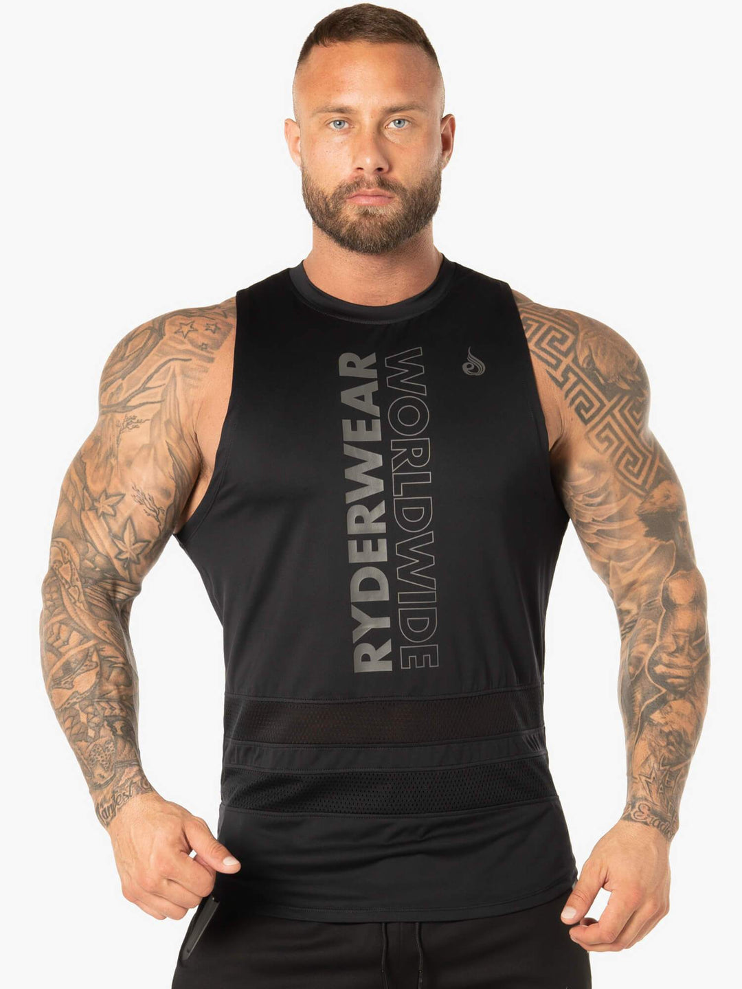 Evo Mesh Baller Tank - Black Clothing Ryderwear 