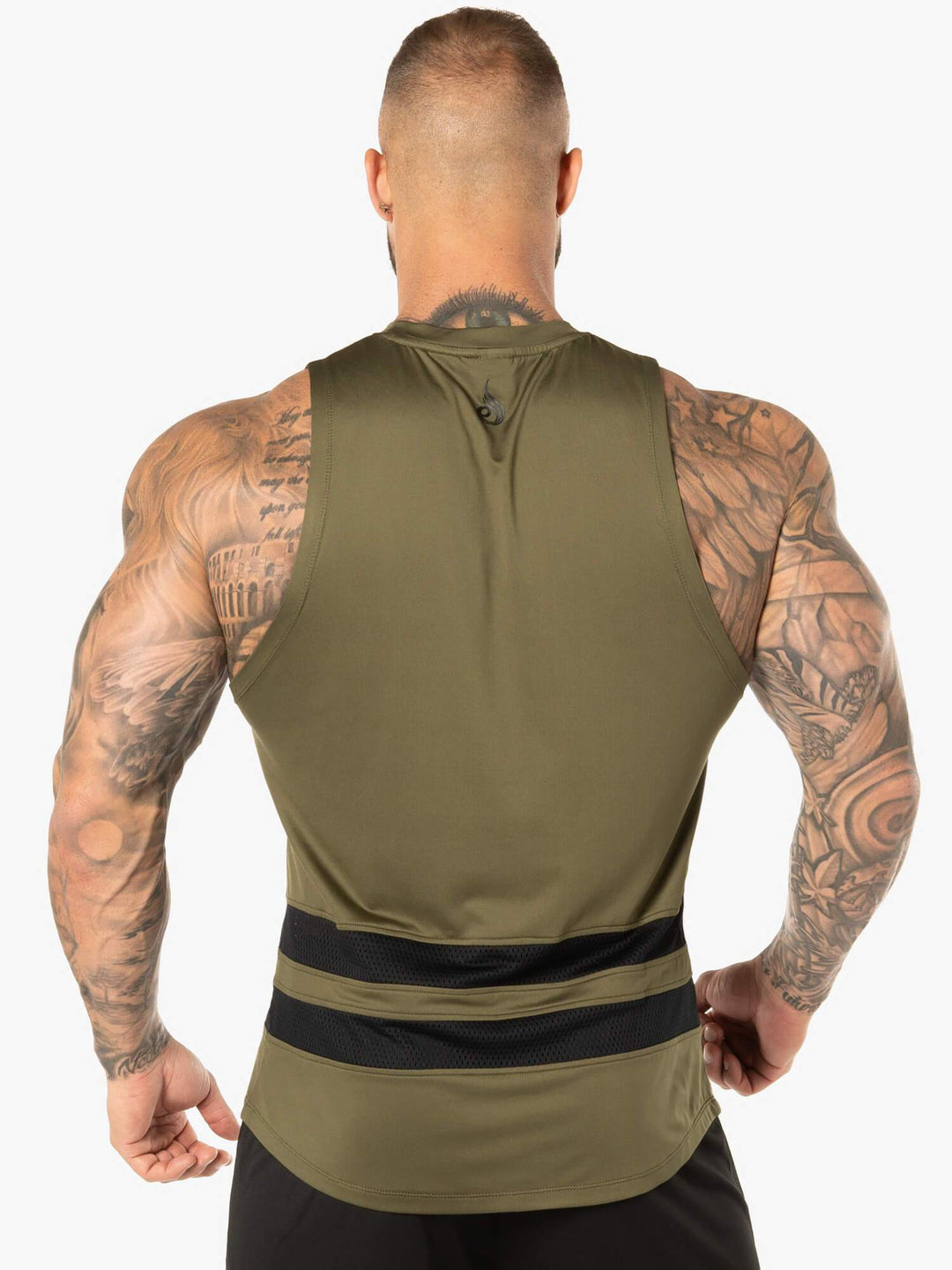 Evo Mesh Baller Tank - Khaki Clothing Ryderwear 