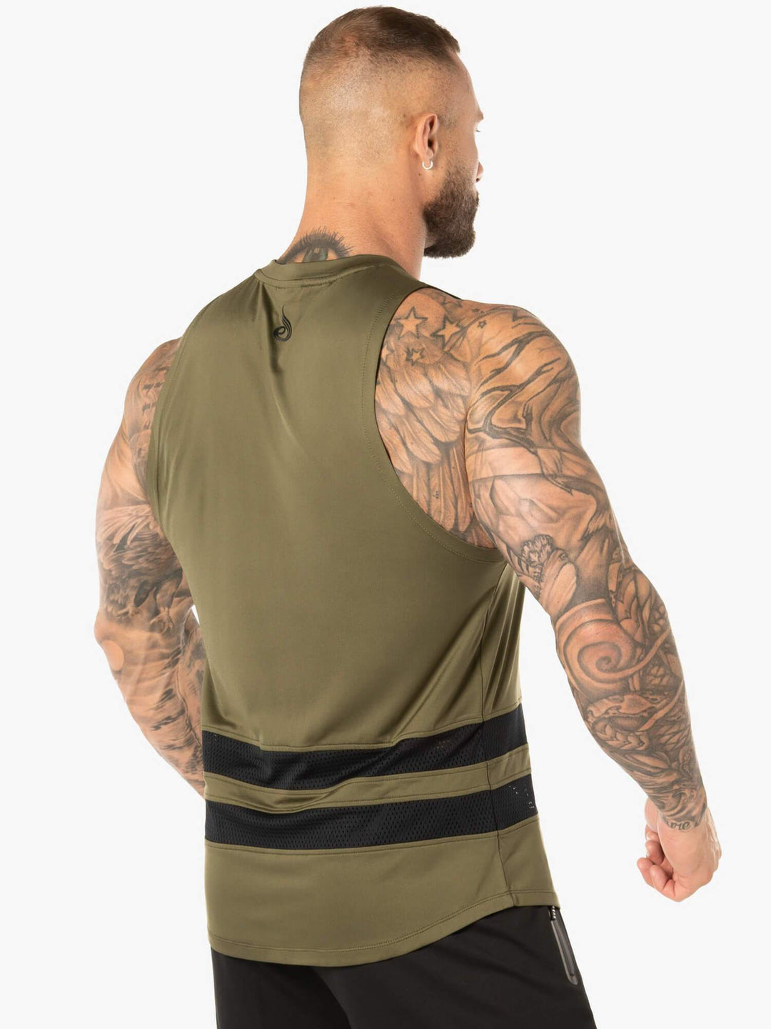 Evo Mesh Baller Tank - Khaki Clothing Ryderwear 