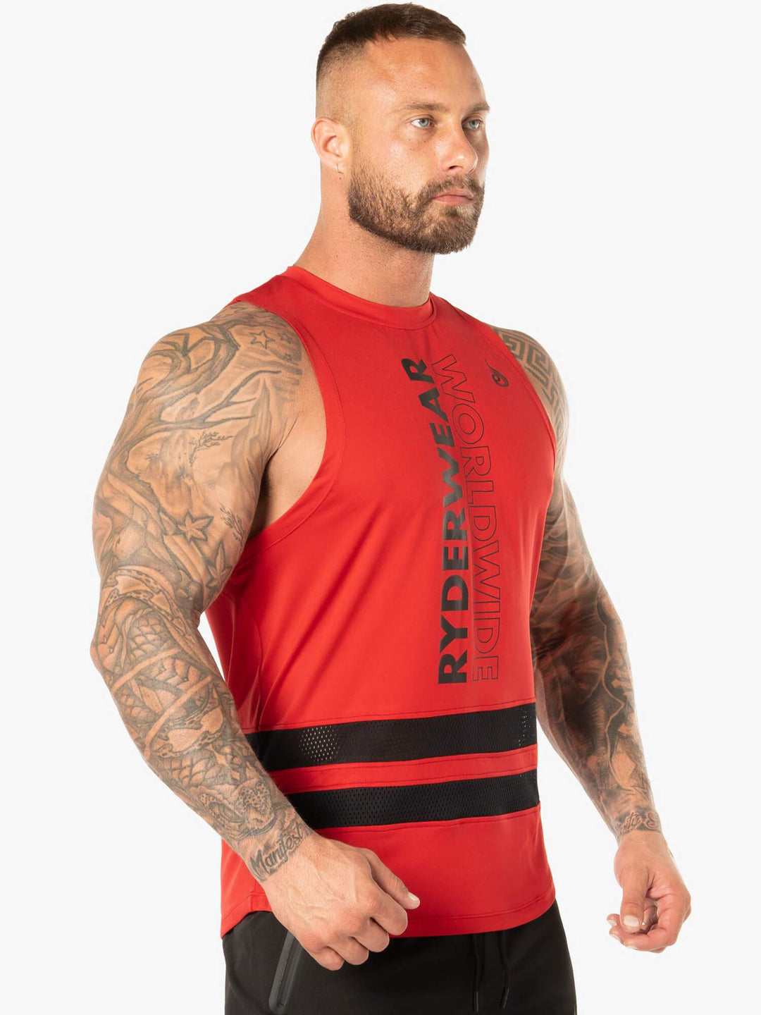 Evo Mesh Baller Tank - Red Clothing Ryderwear 