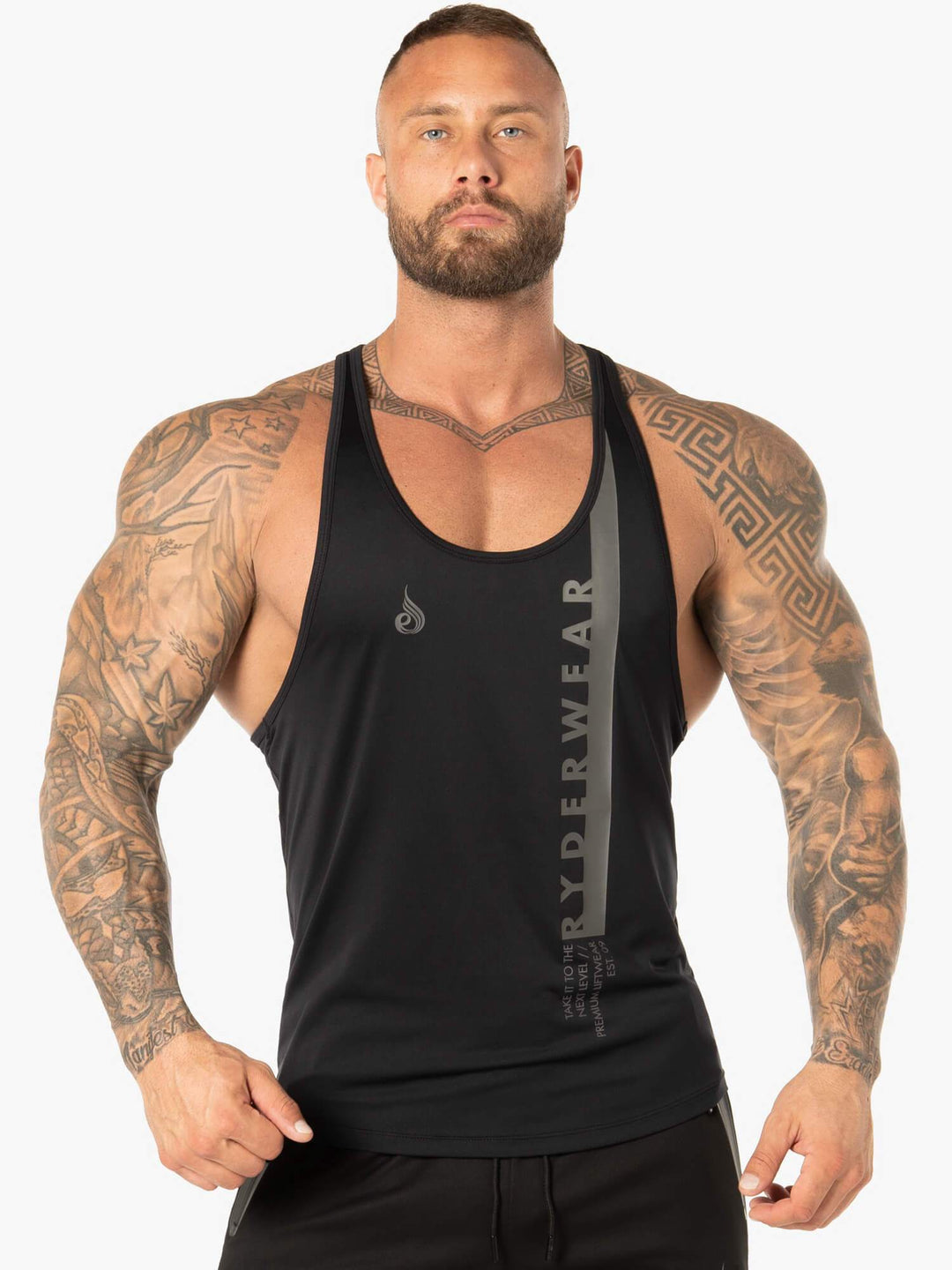 Evo T-Back Stringer Tank - Black Clothing Ryderwear 