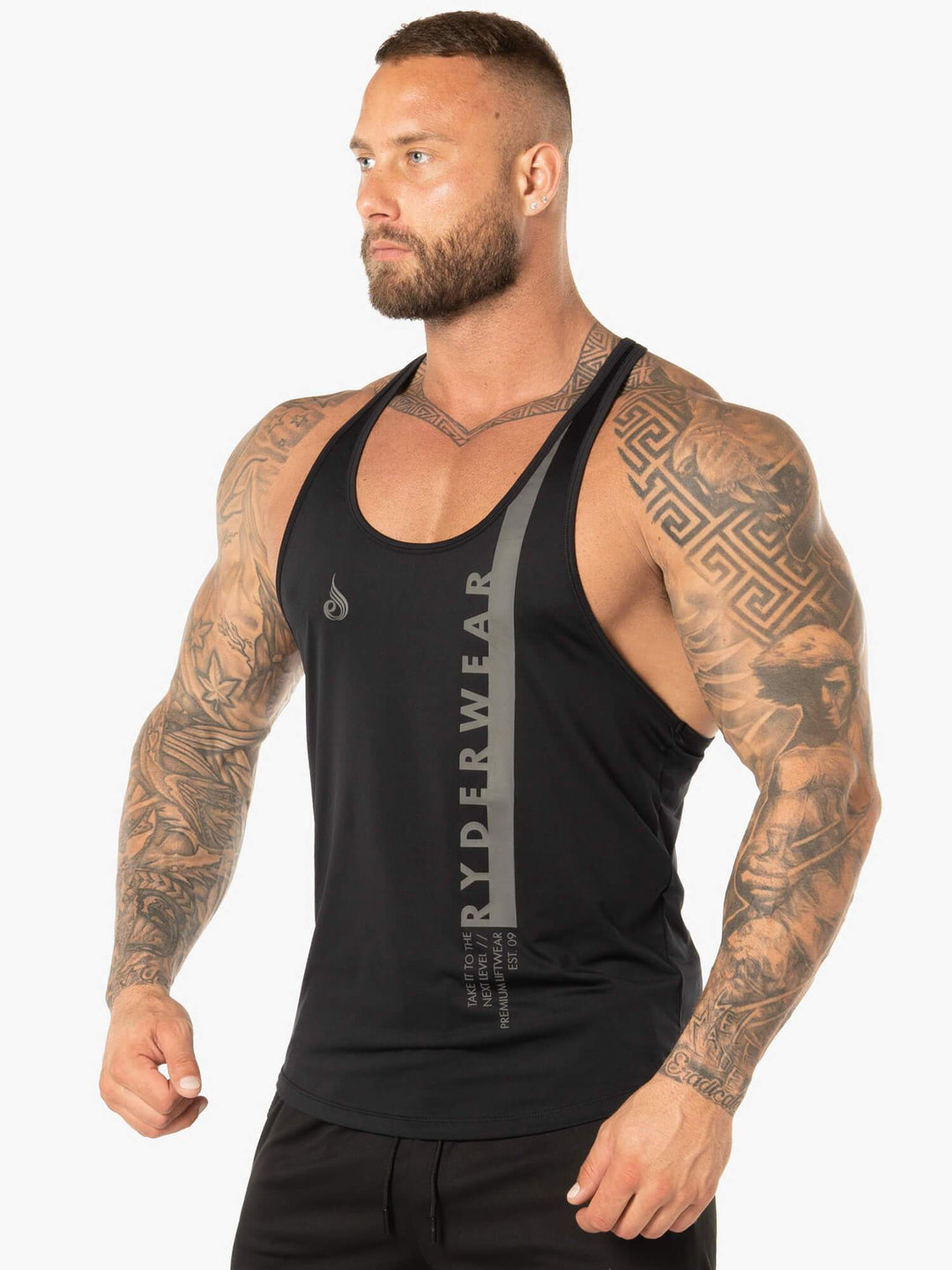 Evo T-Back Stringer Tank - Black Clothing Ryderwear 