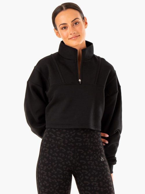 Evolution Half Zip Sweater Black