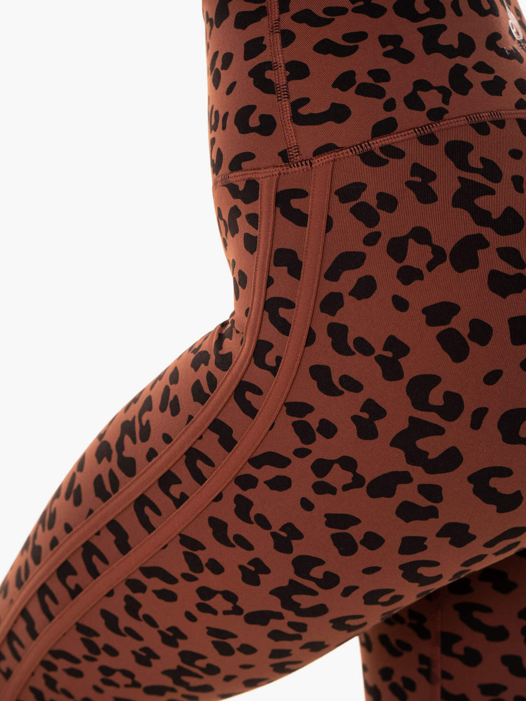 Evolution High Waisted Scrunch Leggings - Chocolate Leopard Clothing Ryderwear 