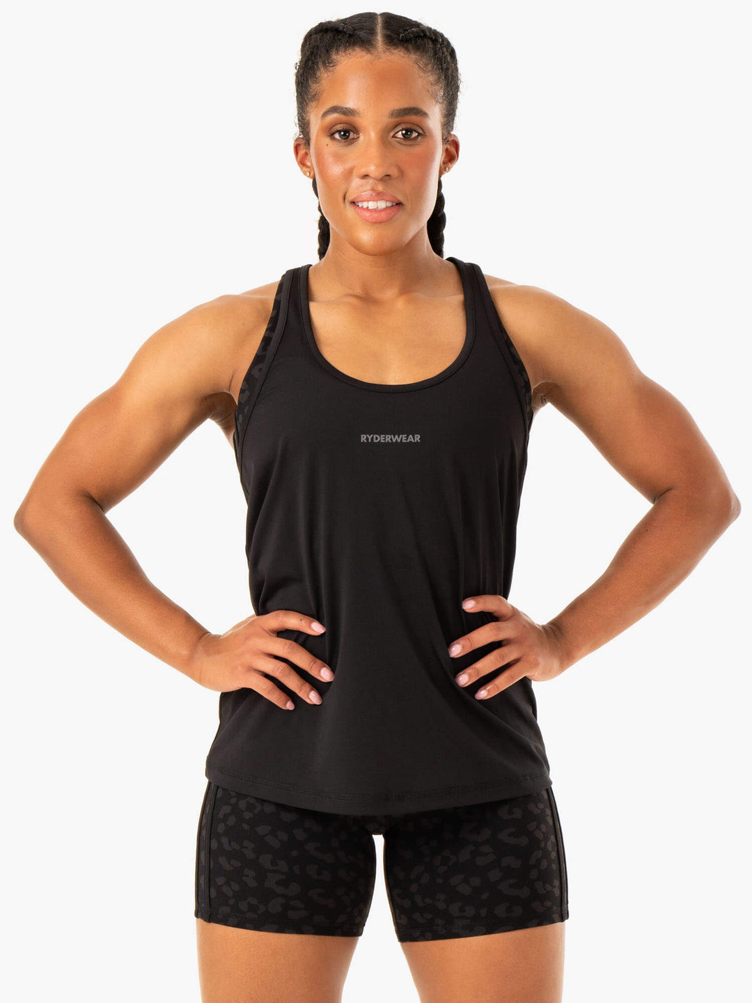 Evolution Racer Back Tank - Black Clothing Ryderwear 