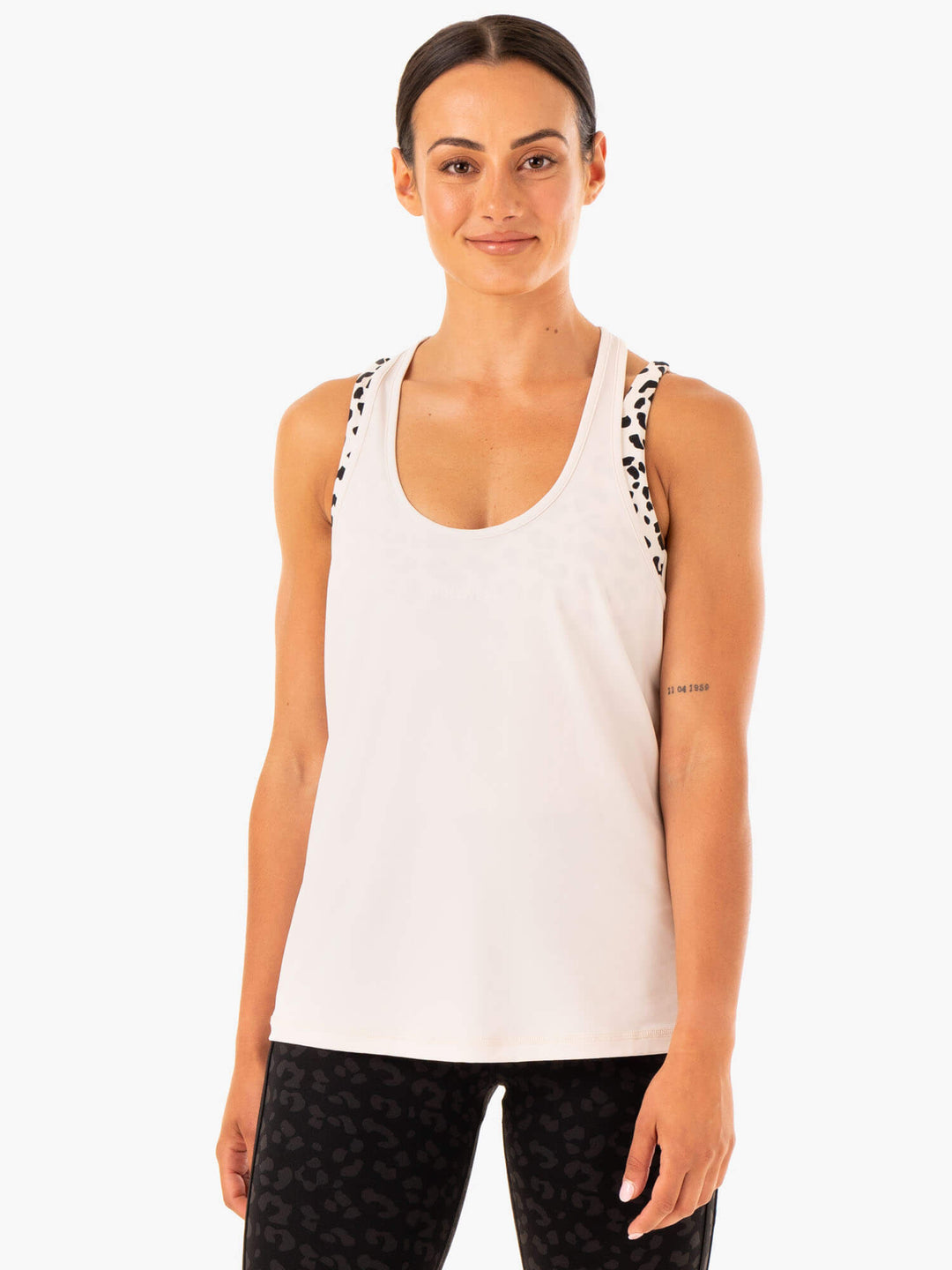 Evolution Racer Back Tank - Ivory Clothing Ryderwear 