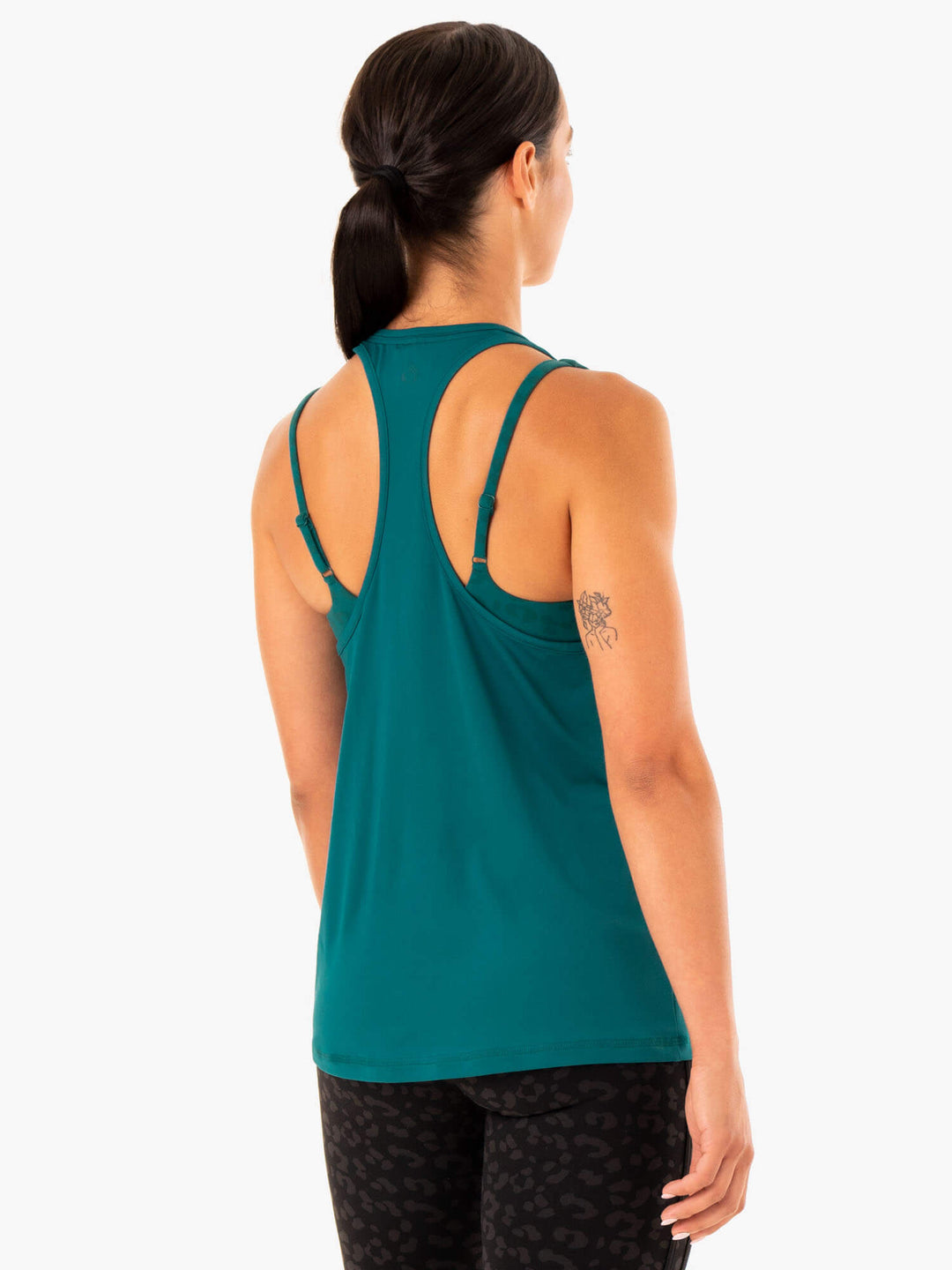 Evolution Racer Back Tank - Teal Clothing Ryderwear 