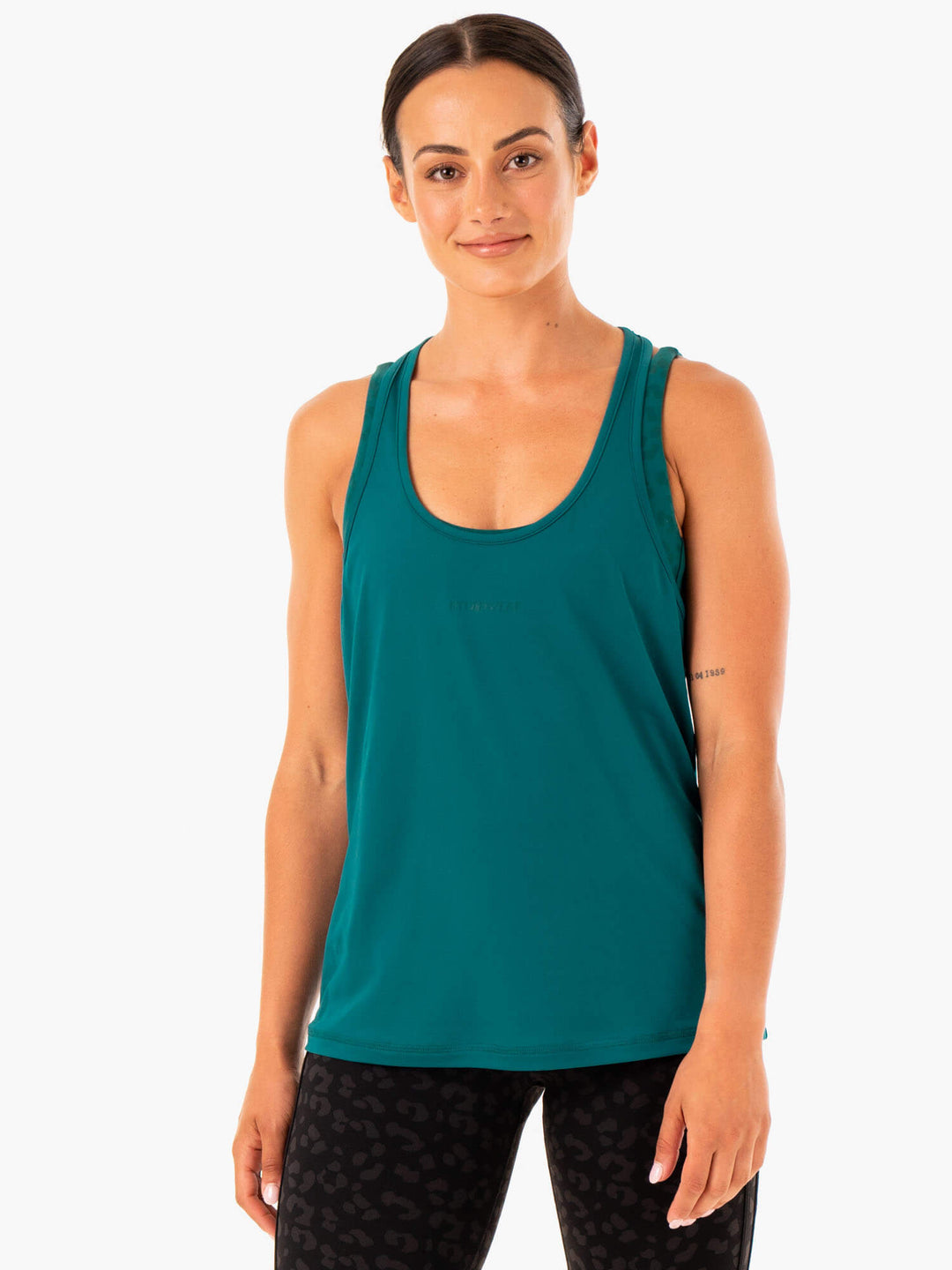 Evolution Racer Back Tank - Teal Clothing Ryderwear 