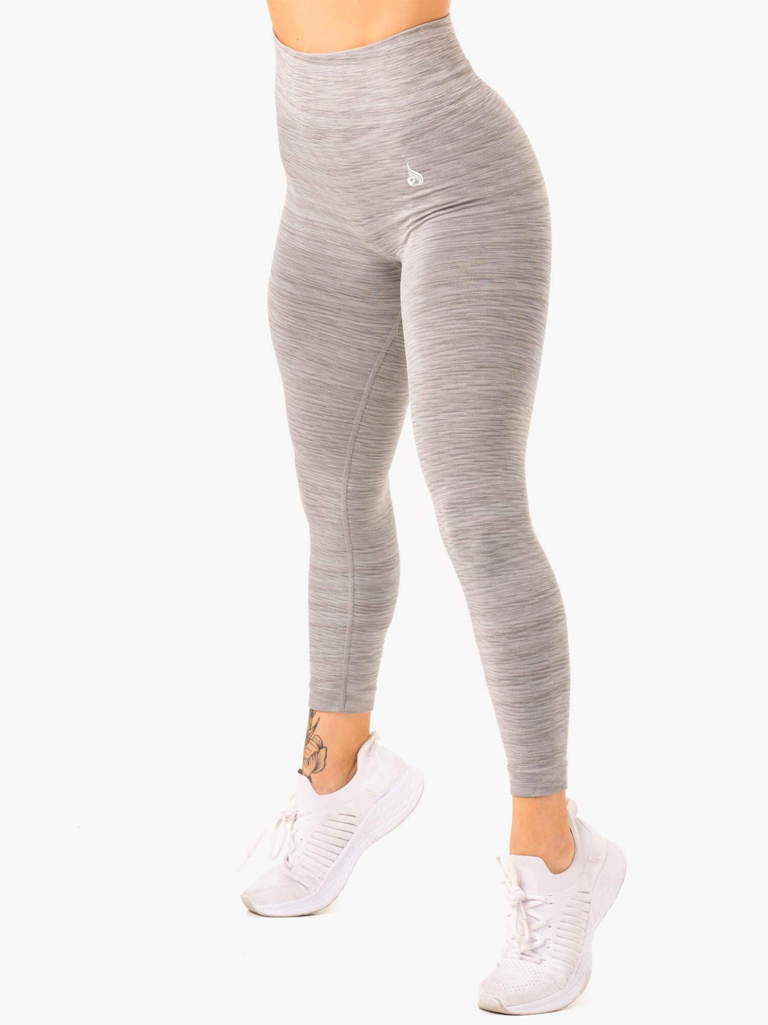 Evolve Seamless High Waisted Leggings - Grey Clothing Ryderwear 