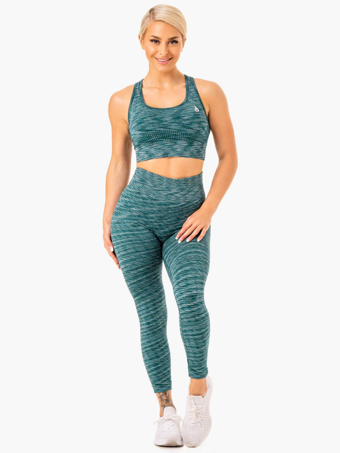 Evolve Seamless High Waisted Leggings - Teal Clothing Ryderwear 