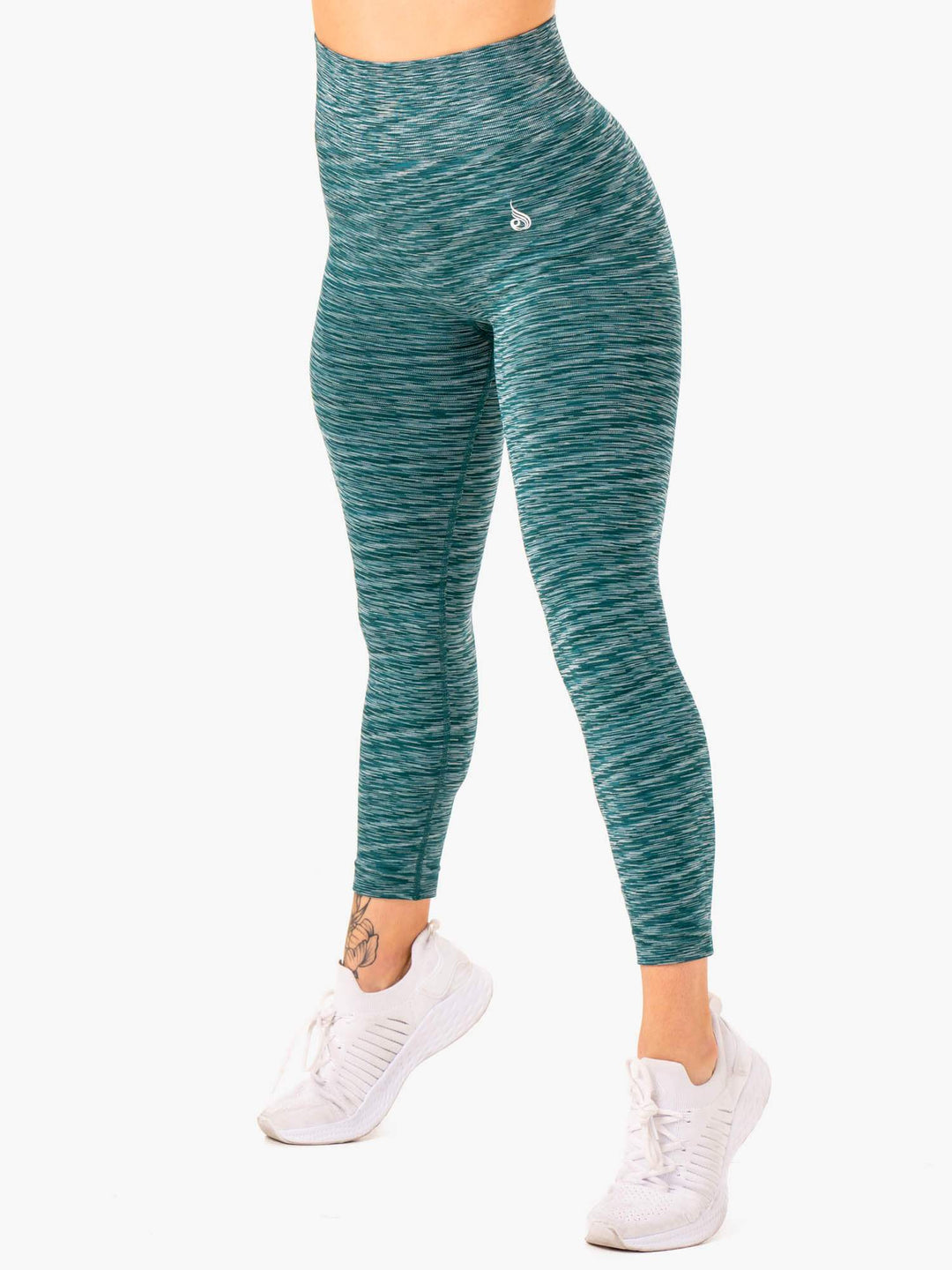 Evolve Seamless High Waisted Leggings - Teal Clothing Ryderwear 