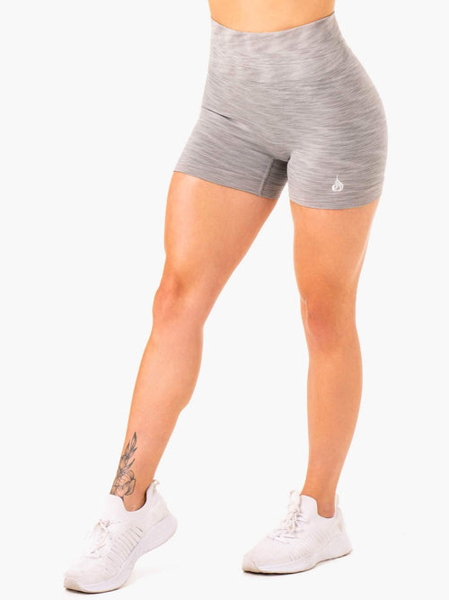 Evolve Seamless High Waisted Shorts Grey